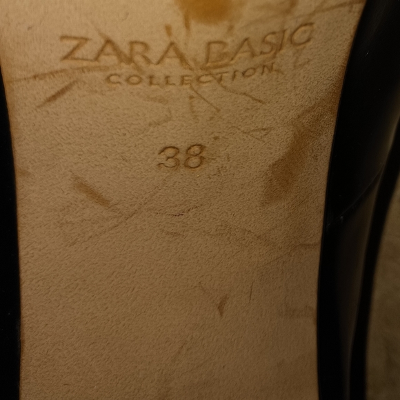 Zara Black Pointy Toe Block Heels - Picture 12 of 15